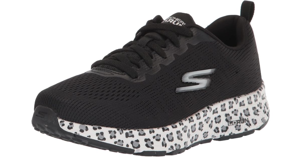 Skechers Go Run Consistent Animal Print Sneaker in Black/White (Black ...