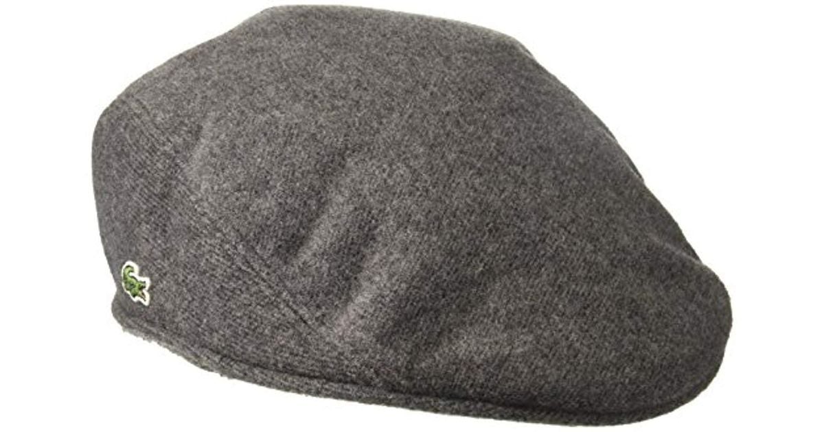 Lacoste Wool Broadcloth Driver Cap in 