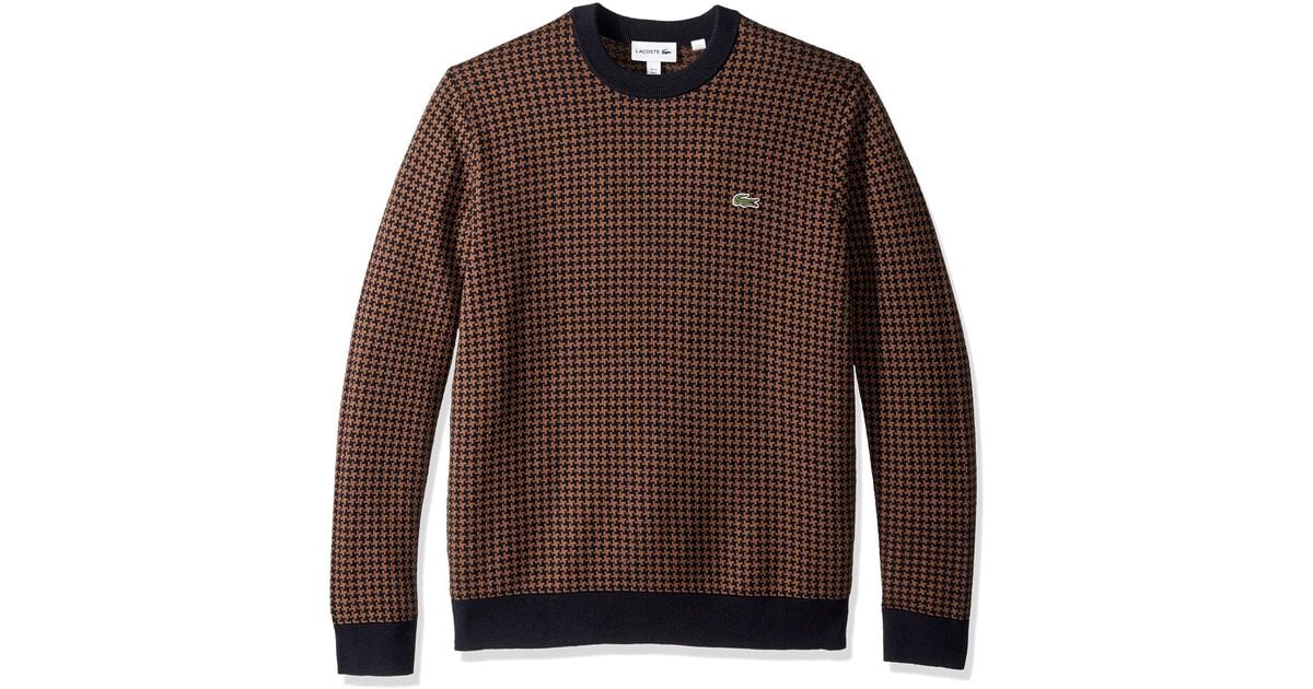 lacoste houndstooth sweater