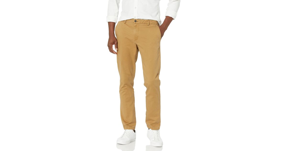 Izod Saltwater Stretch Flat Front Fit Chino Pant in Natural for Men | Lyst
