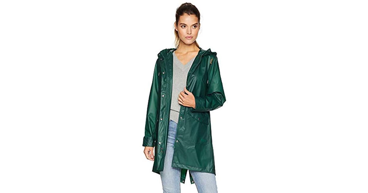 Levi S Green Hooded Rubberized Faux Leather Anorak Jacket Lyst