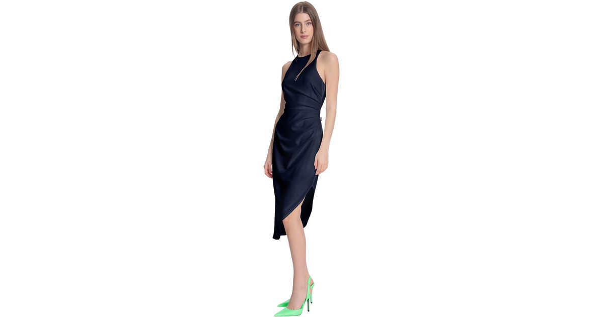 Donna Morgan Synthetic Sleeveless Bodycon Dress With Side Pleat Tucks ...