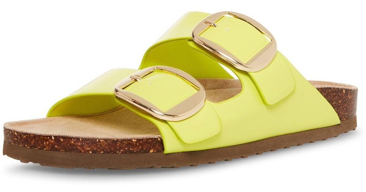 Madden Girl Bodiee Slide Sandal in Yellow Lyst