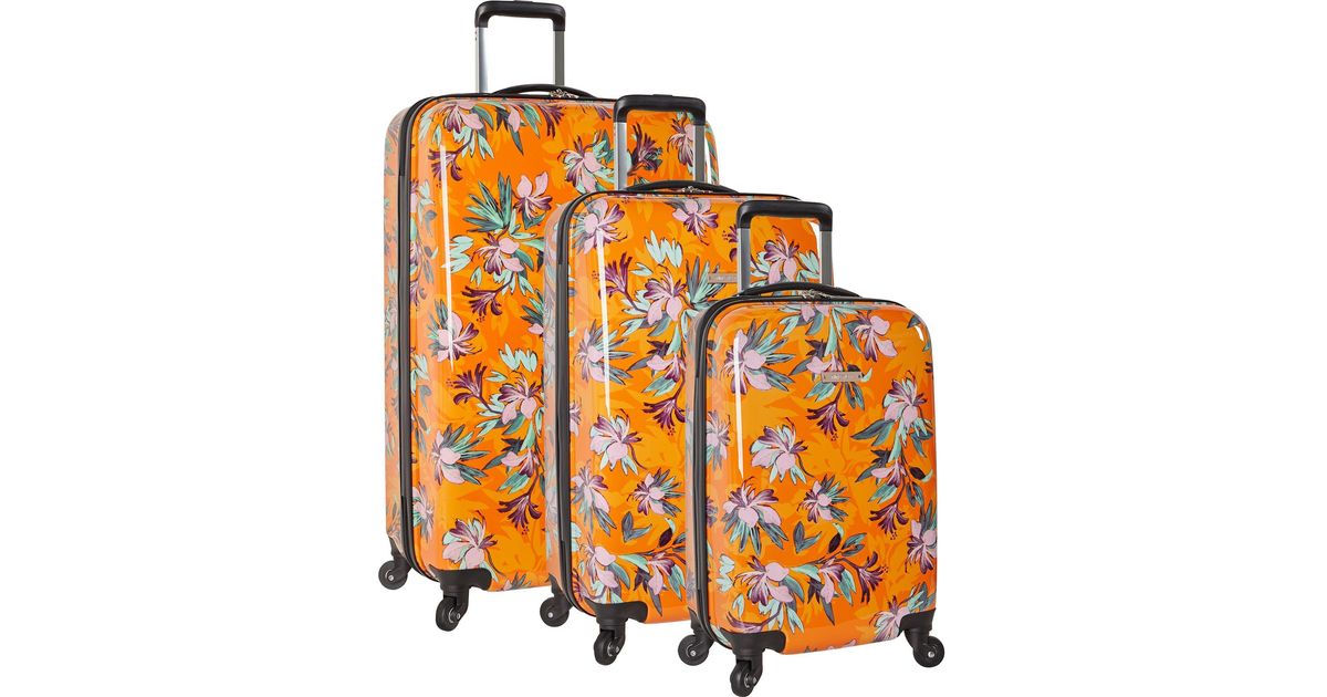 orange spinner luggage