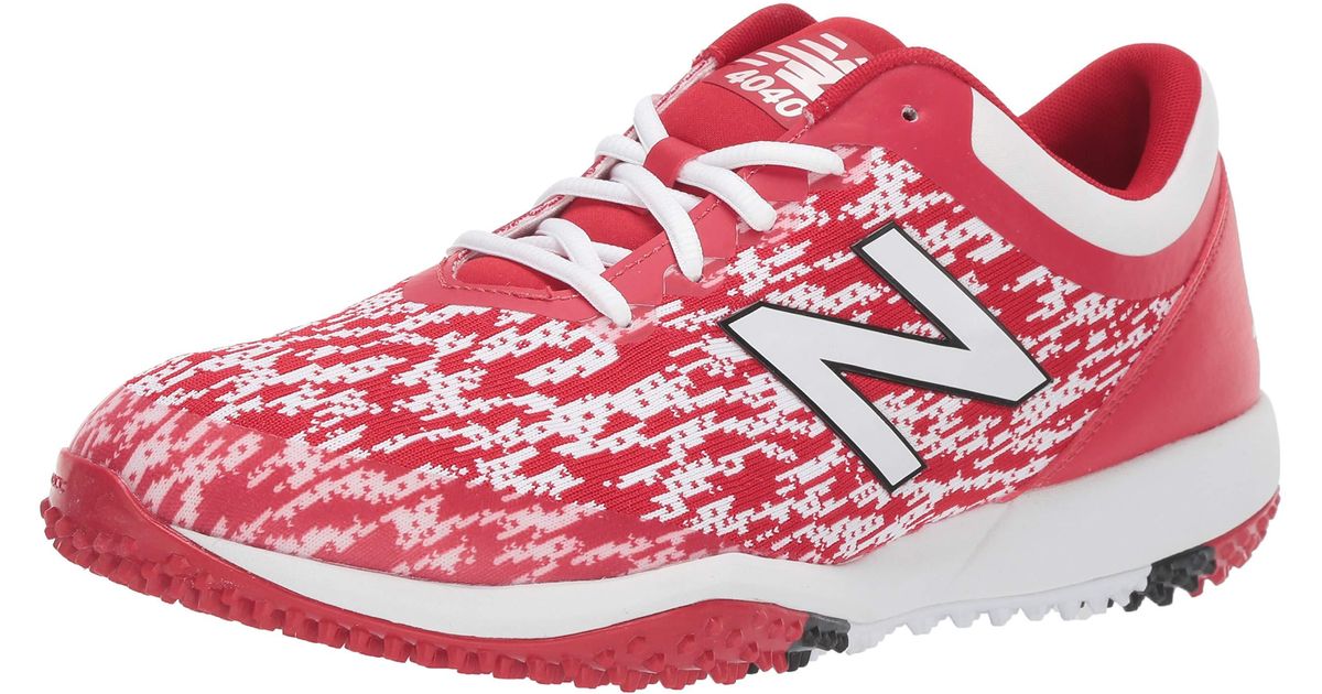 new balance men's 4040 v5 turf baseball cleats white