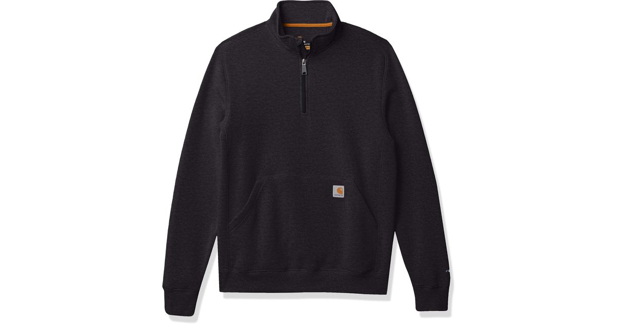 Carhartt Cotton Mens Force Relaxed Fit Midweight Quarterzip Mockneck