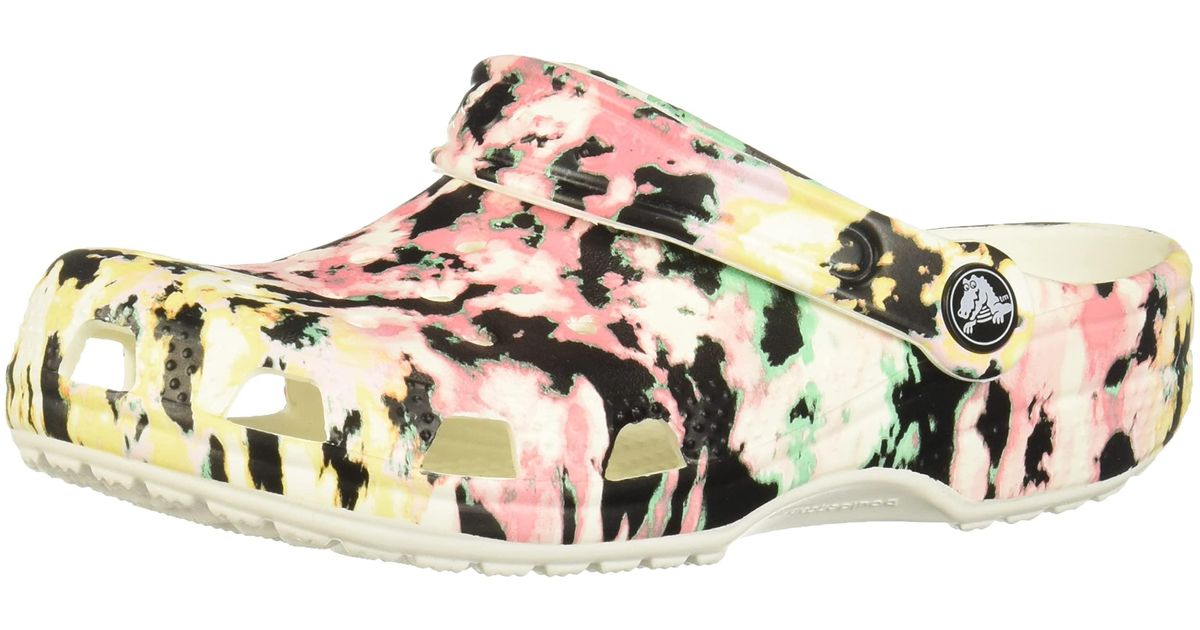 tie dye crocs black