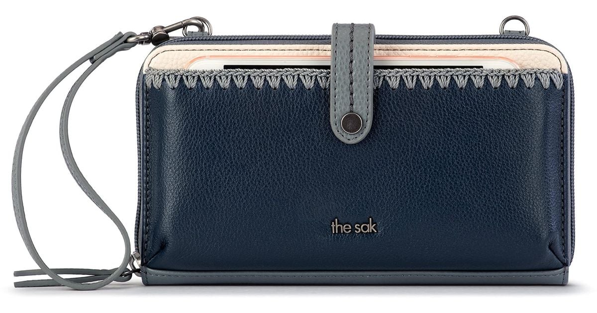 The Sak Leather Iris Large Smartphone Crossbody Bag in Blue Lyst