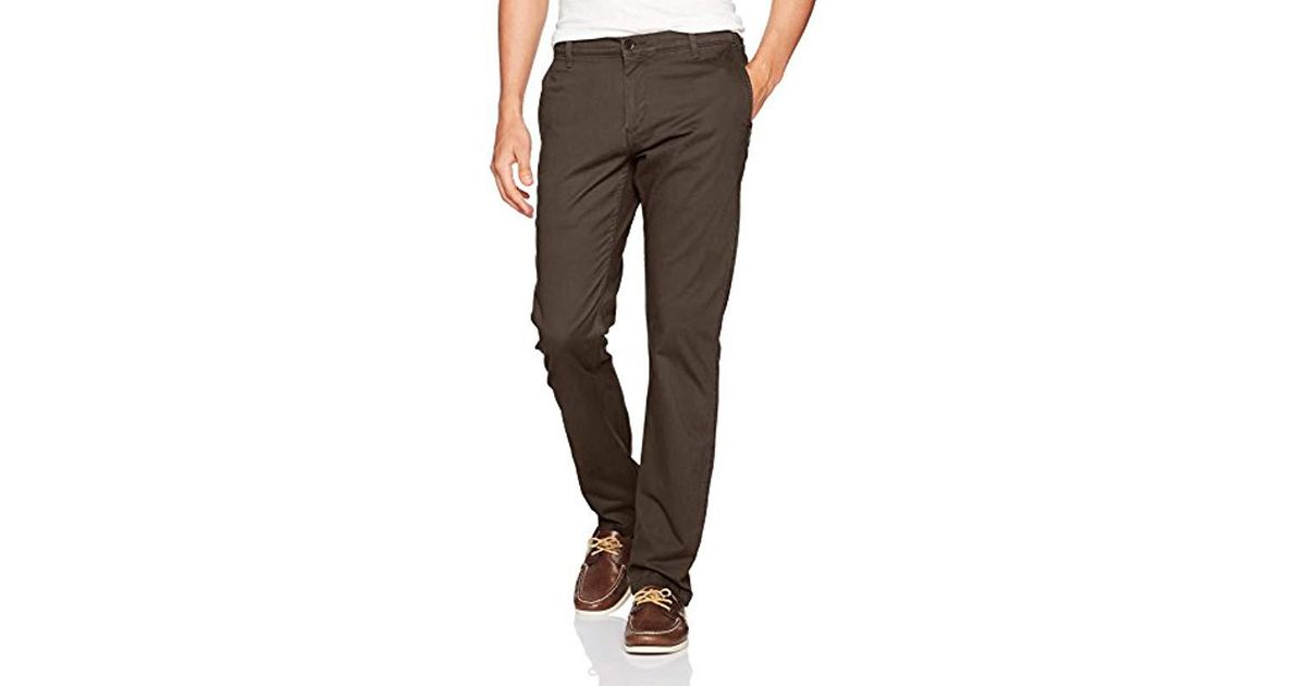 washed khaki pants slim tapered fit