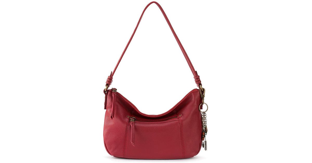 The Sak Sequoia Leather Small Hobo in Crimson (Red) - Lyst