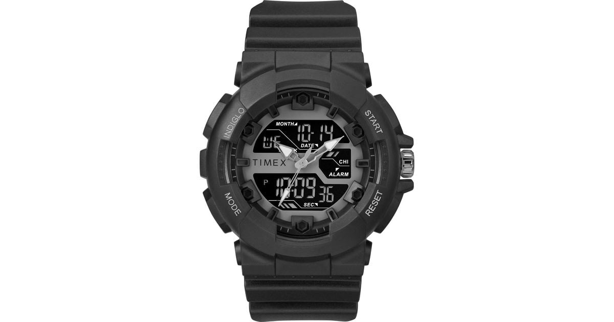 timex men's guard dgtl bold combo resin strap watch