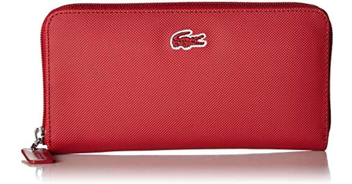 lacoste red purse