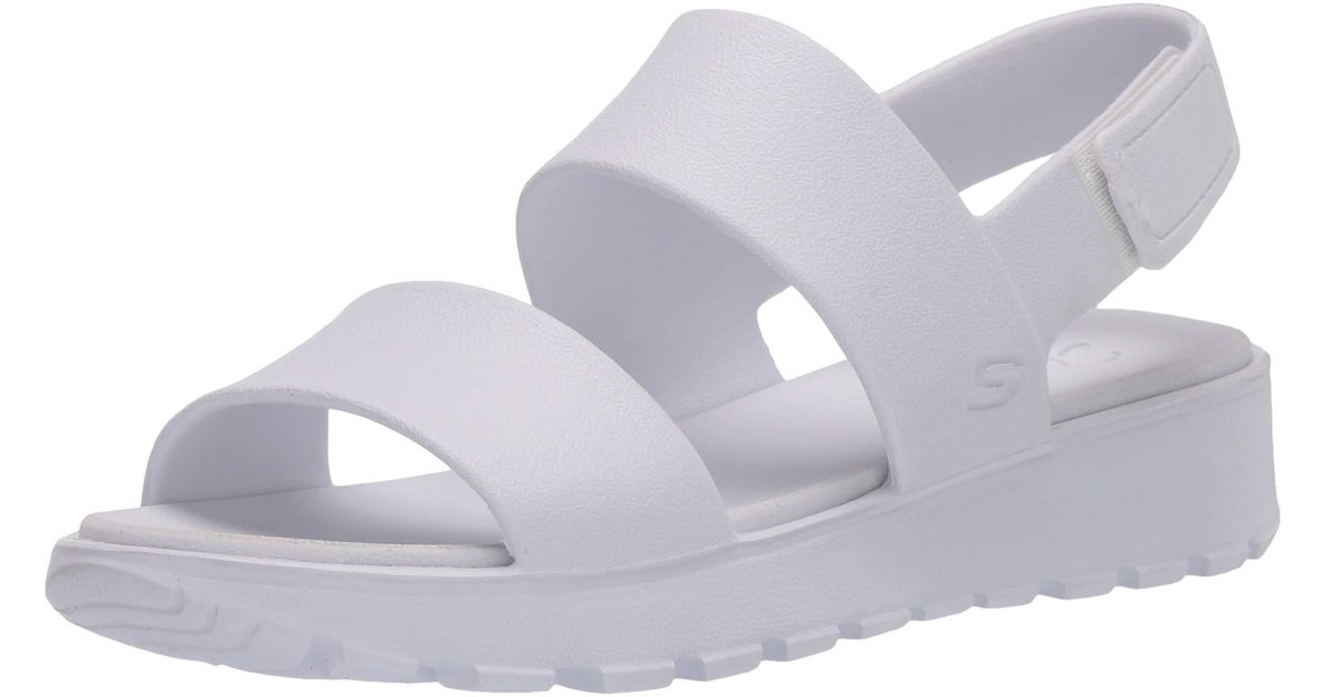 Skechers Cali Gear Footsteps-molded Double Strap Sling Back Sandal in White  - Save 53% - Lyst
