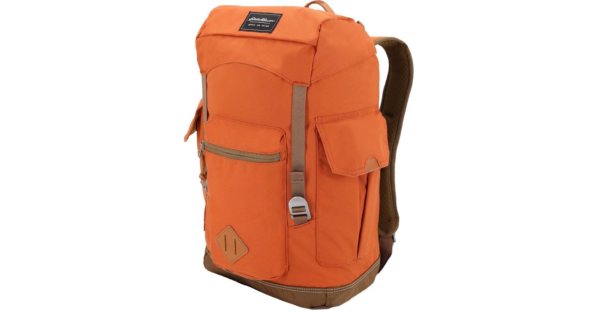 Eddie Bauer Bygone 25l Backpack With Top Loading Compartment And Twin Side Pockets in Orange Lyst