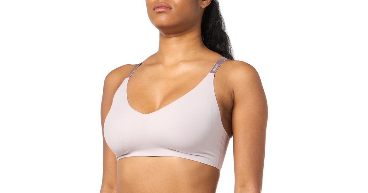Calvin klein white triangle bralette hot sale