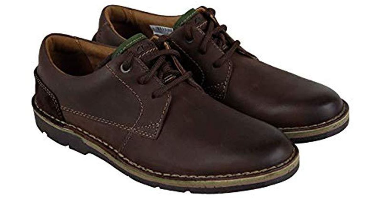Clarks Leather Edgewick Plain Oxford in Dark Brown (Brown