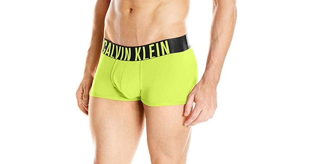 Calvin Klein Intense Power Micro Low Rise Trunk in Yellow for Men - Lyst