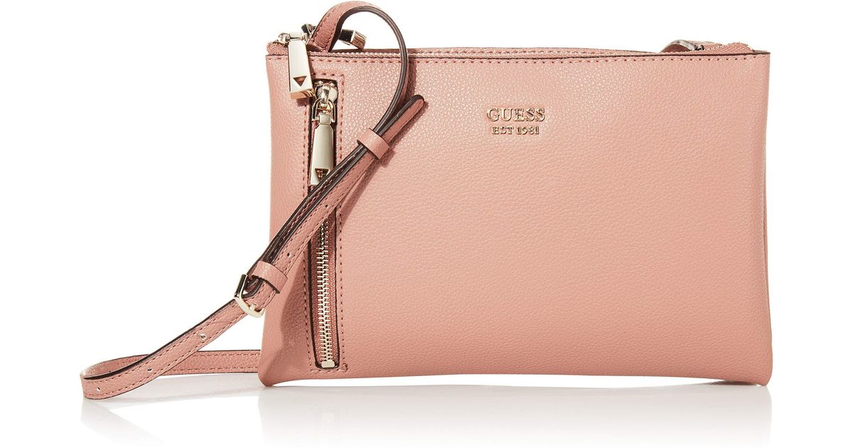 Guess Naya Double Zip Crossbody Bag in Black Lyst