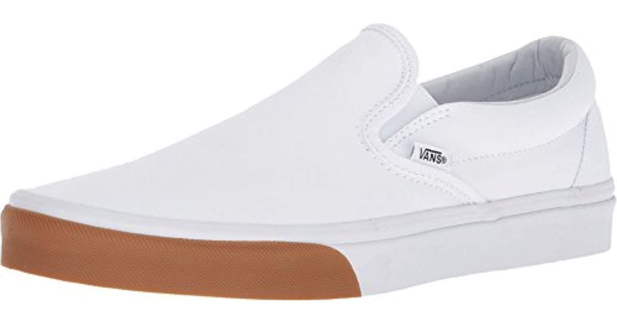 vans white slip on gum bumper