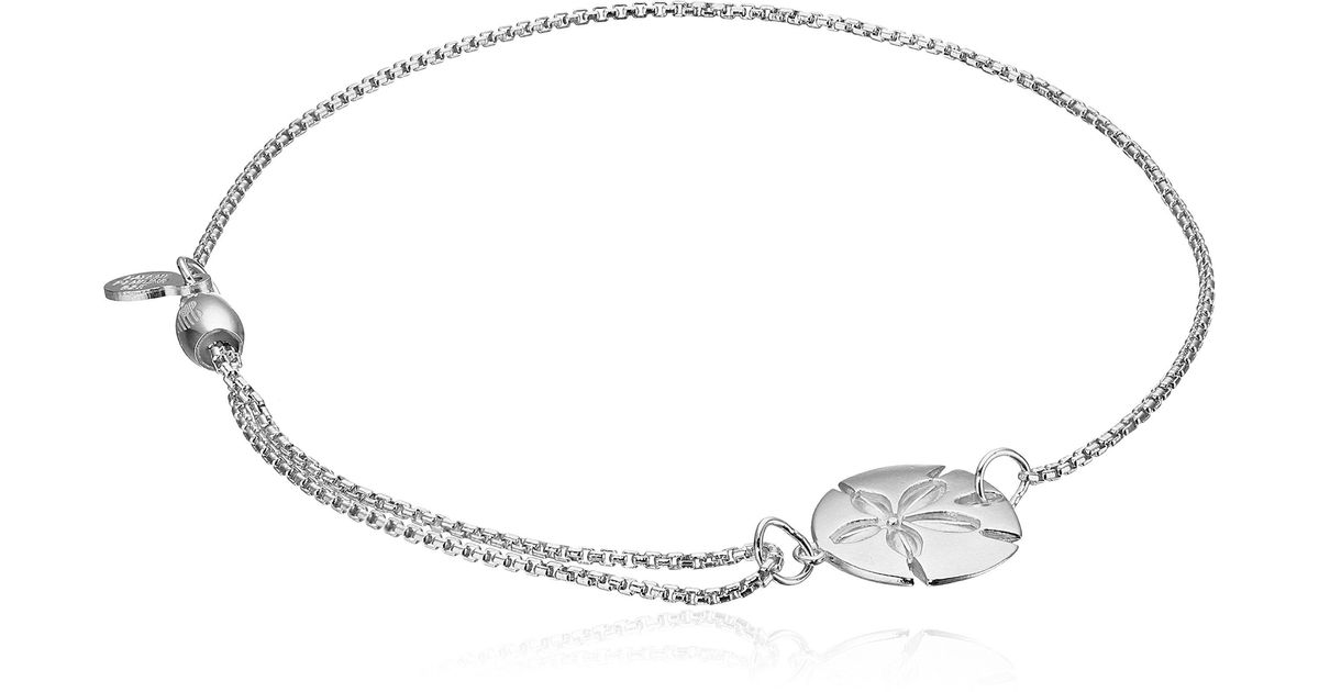 ALEX AND ANI Pull Chain Bracelet Sand Dollar Sterling Silver Bracelet in Metallic Lyst