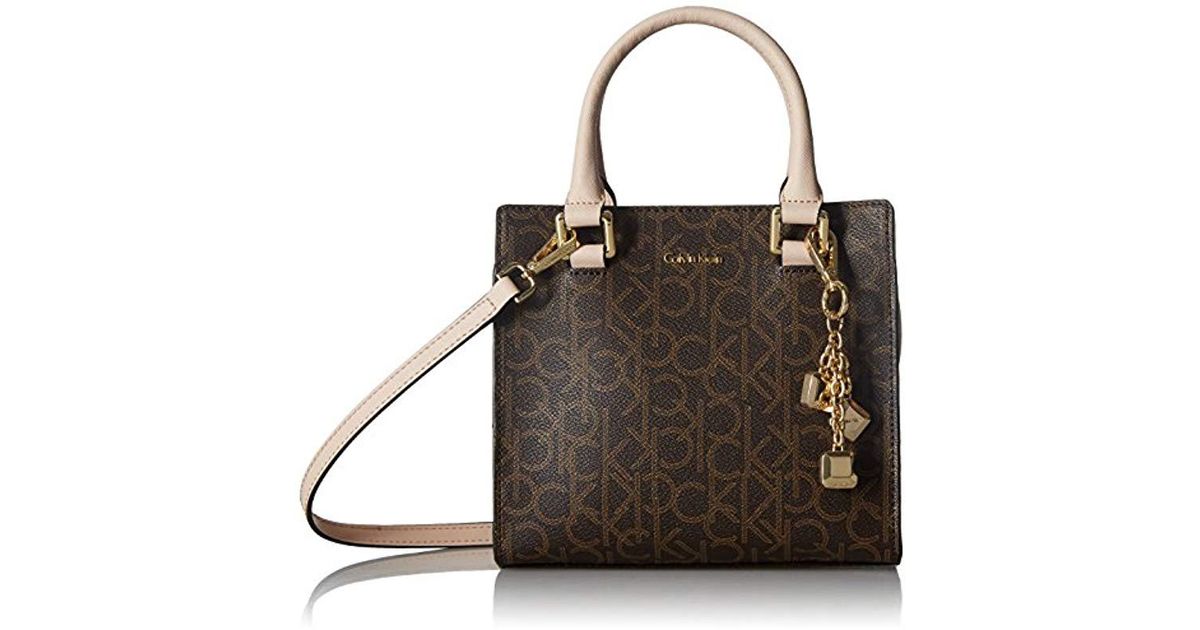 calvin klein logan signature satchel