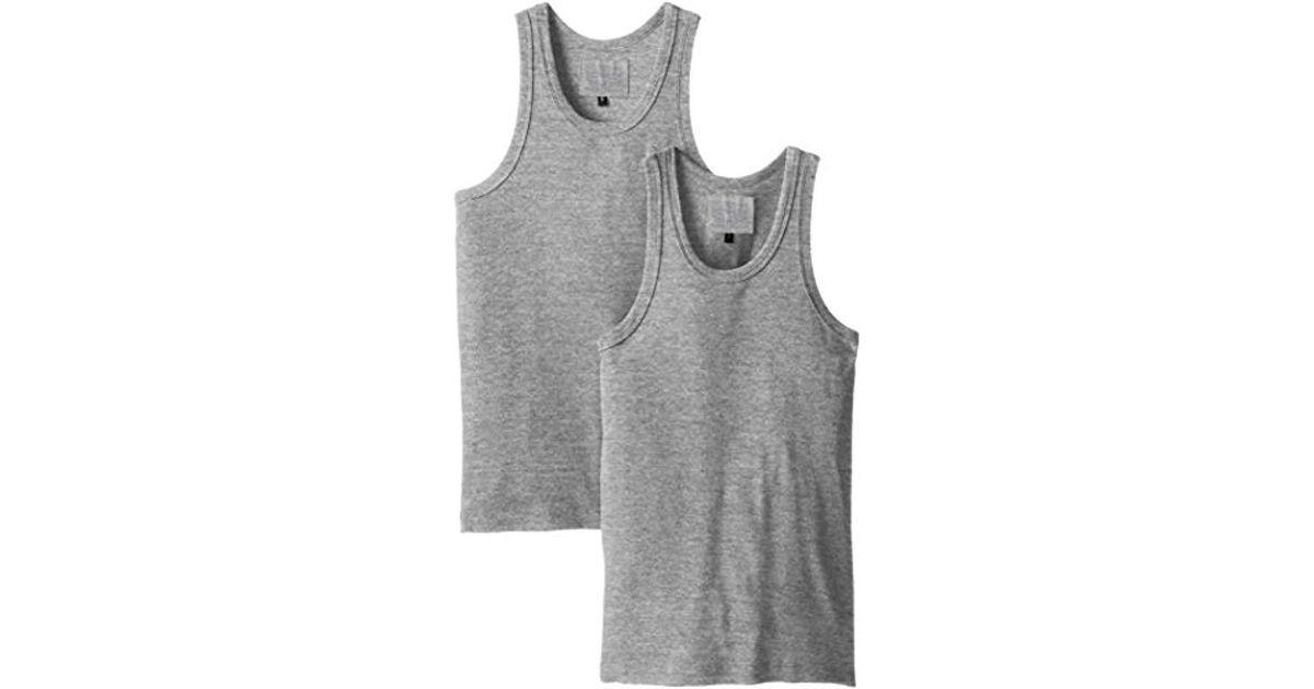Levi'S 300 Series 2-Pack Cotton Ribbed Tank Top In Gray For Men | Lyst