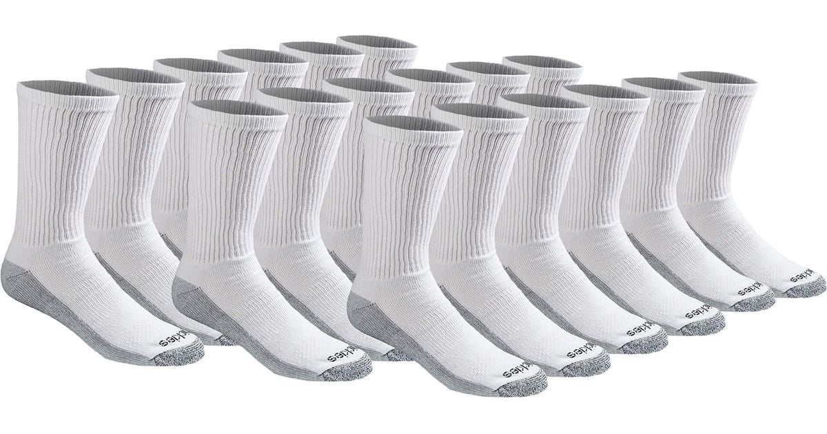 Dickies Multipack Dritech Moisture Control Crew Socks in White for