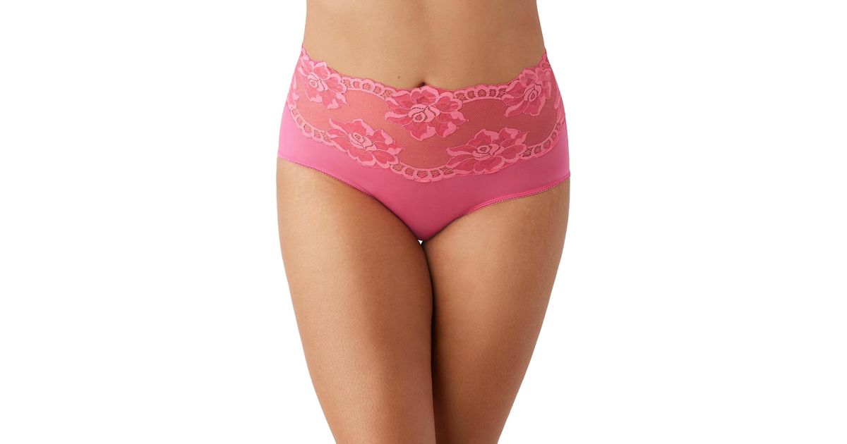 Wacoal Light And Lacy Brief Panty in Pink | Lyst
