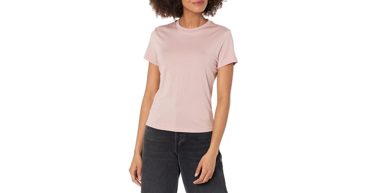 Theory Cotton Tiny Tee in Blush (Pink) | Lyst