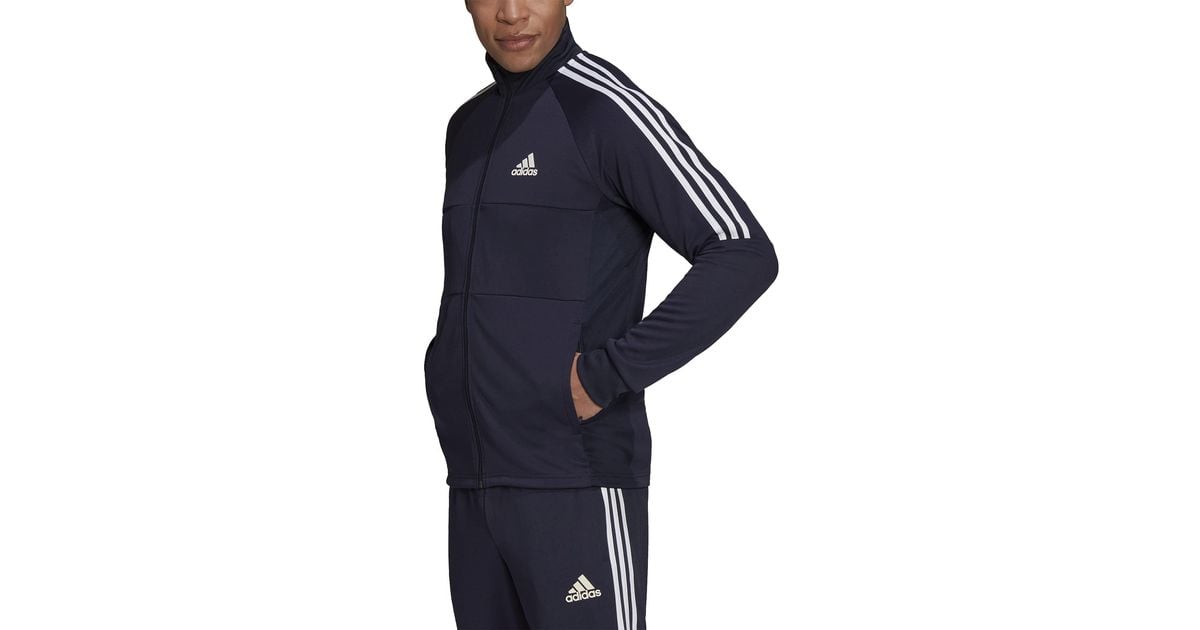adidas Aeroready Sereno Cut 3stripes Slim Track Top in Blue for Men Lyst