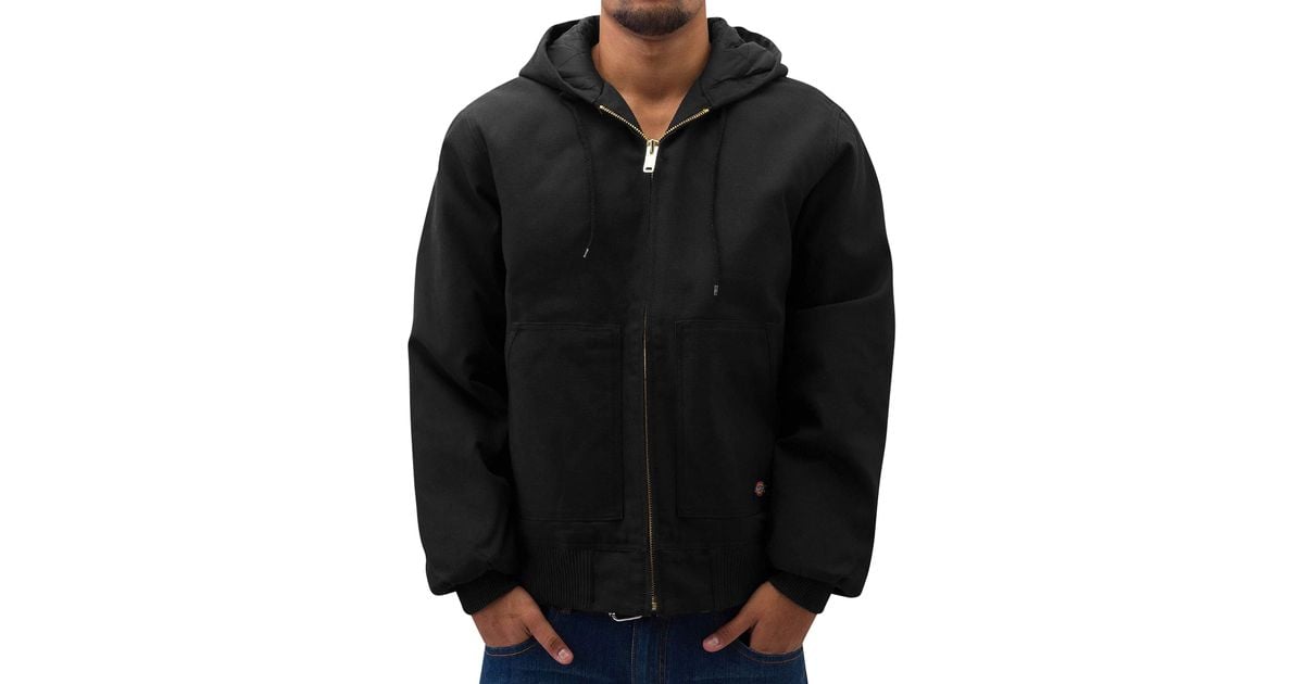 rigid duck hooded jacket
