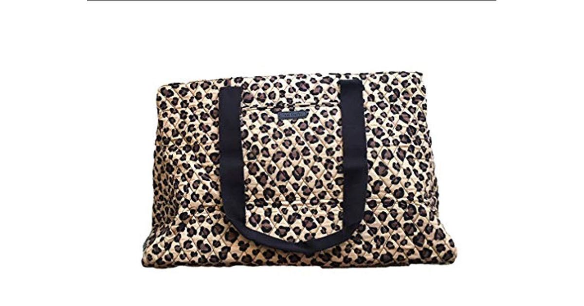 vera bradley leopard tote
