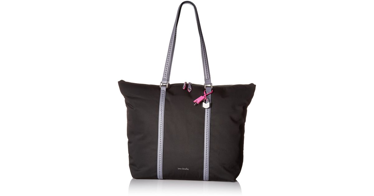 vera bradley black quilted tote