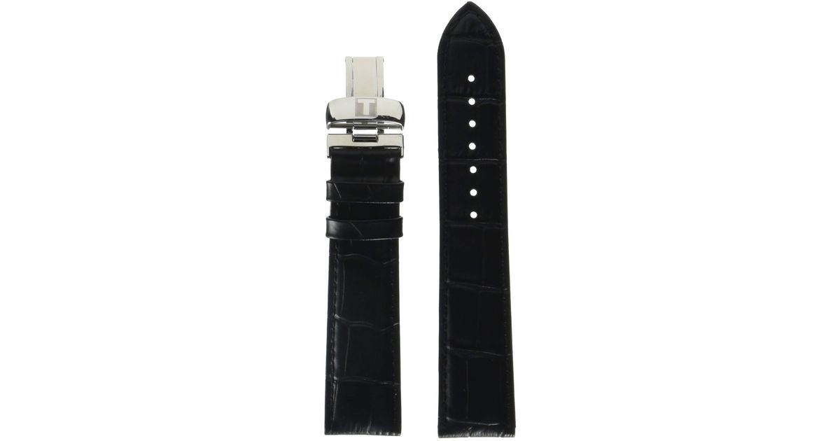 Tissot Unisex-adult Leather Calfskin Watch Strap Black T600031944 - Lyst