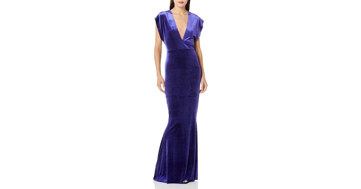 norma kamali v neck rectangle gown