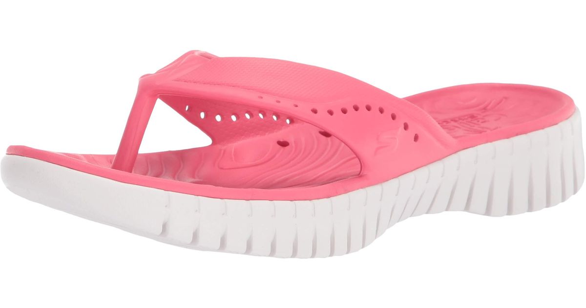 skechers flip flops pink