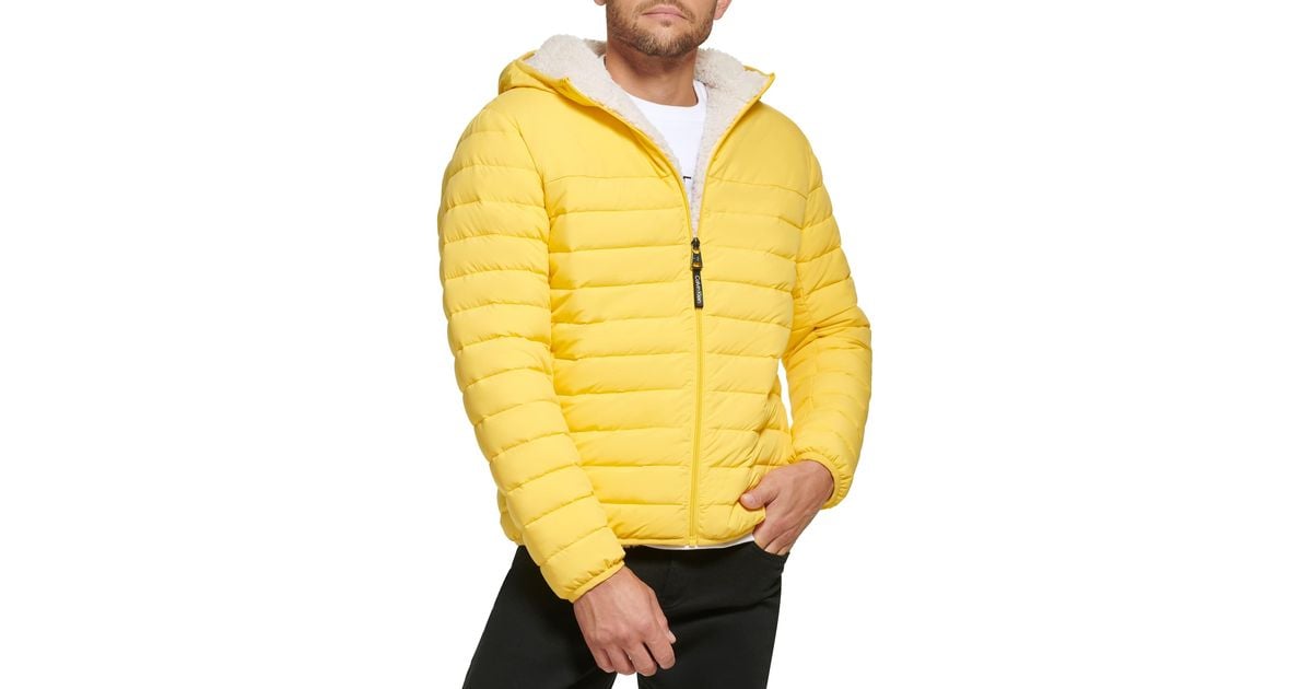 Calvin klein yellow coat hotsell