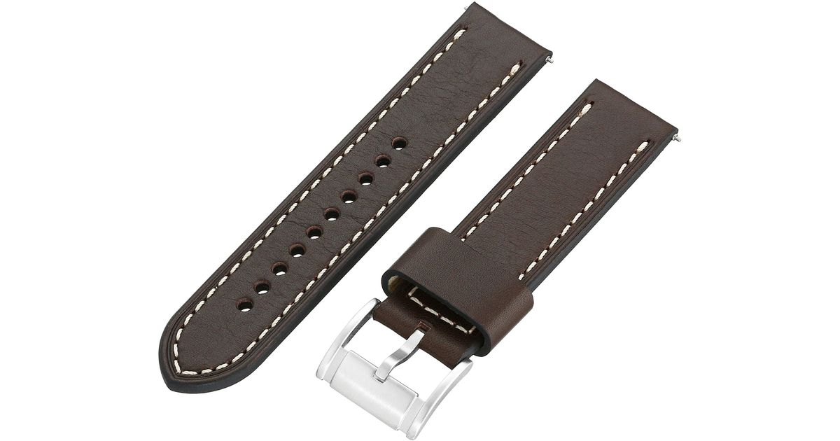 Fossil 22mm Leather Interchangeable Watch Band Strap in Brown - Lyst