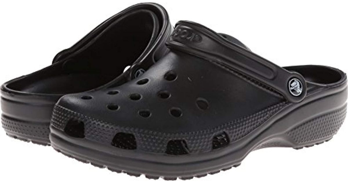 ladies black crocs