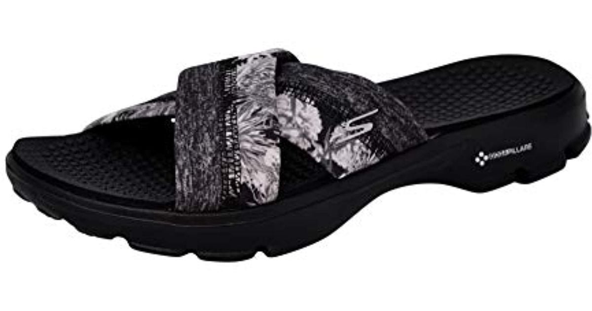 skechers women's performance go walk fiji flip flop