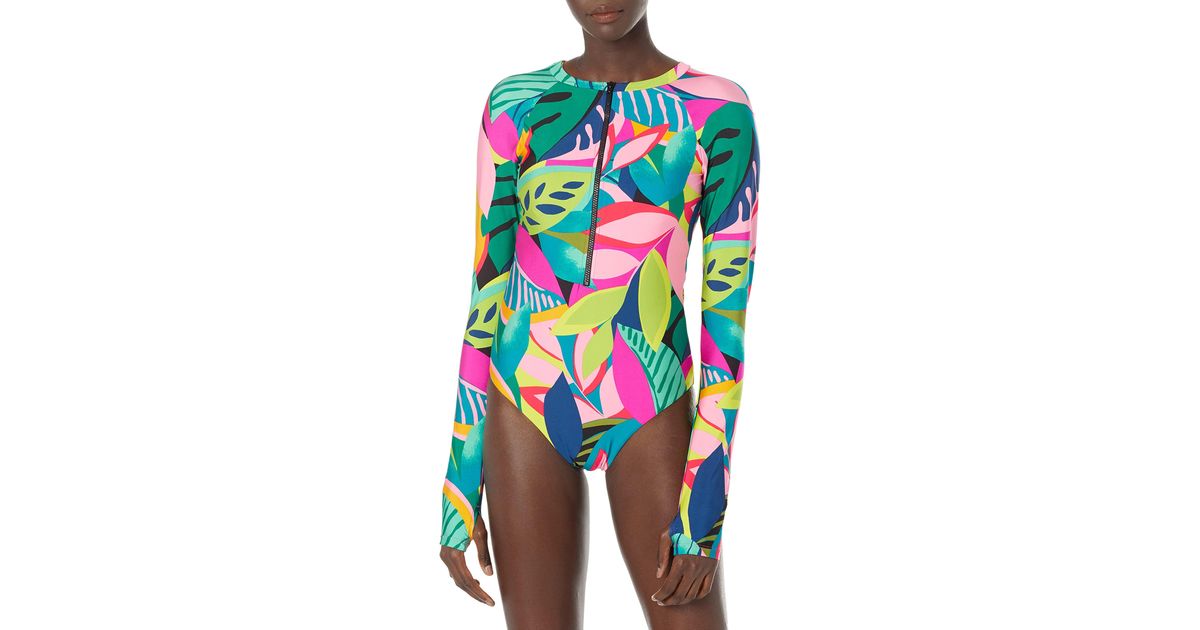 Trina Turk Standard Rainforest Open Back Paddle Suit Lyst