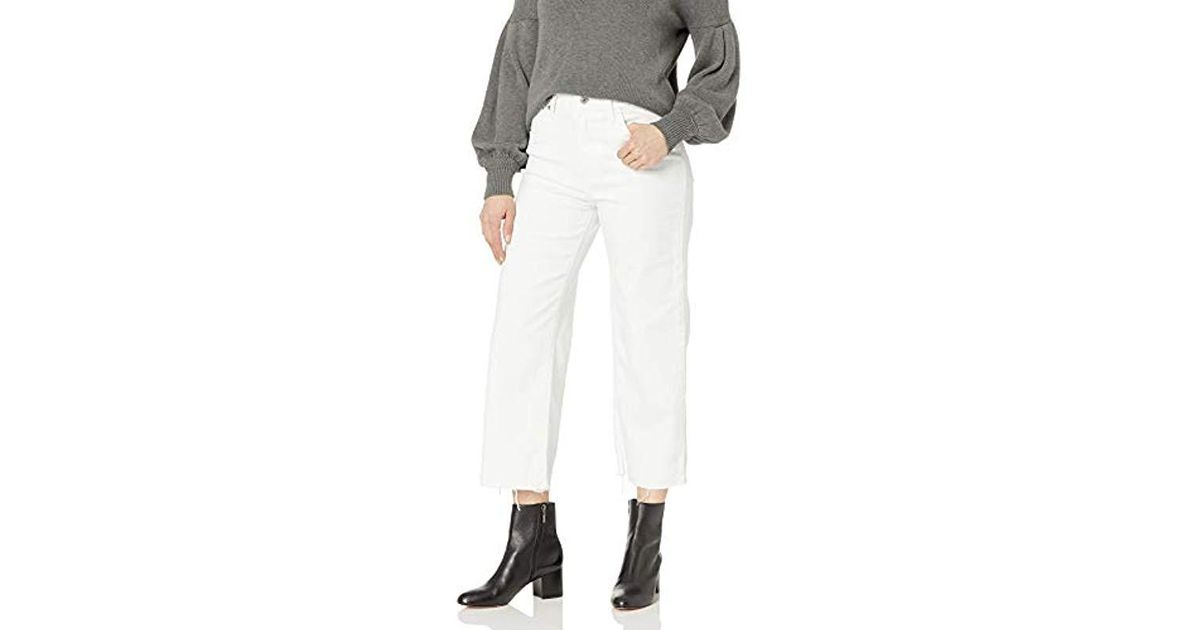 levi's cropped white jeans
