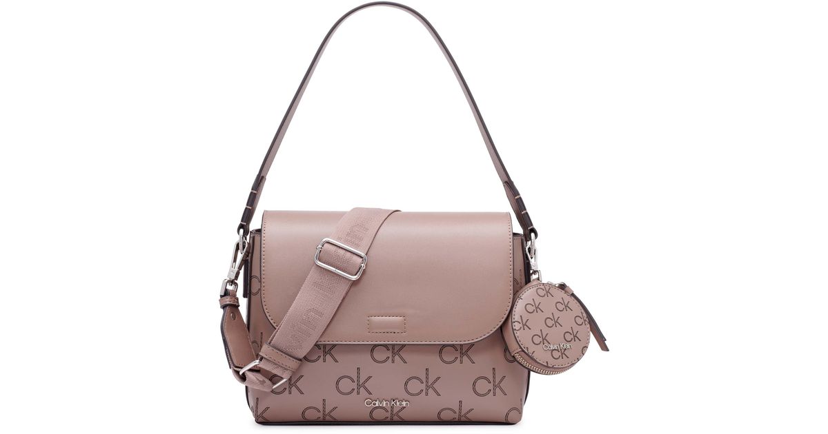 Calvin Klein Millie 2 In 1 Flap Shoulder Bag & Crossbody in Pink Lyst