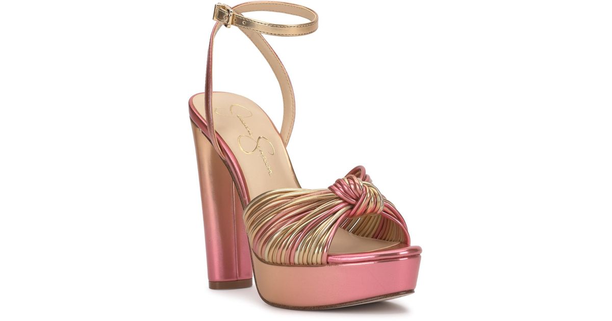 Jessica Simpson Immie Platform Sandal Heeled in Pink | Lyst
