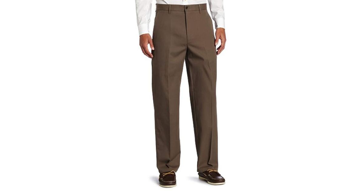 Dockers Mobile Pocket Khaki D4 Relaxed Fit Flat Front Pant in Brown for ...
