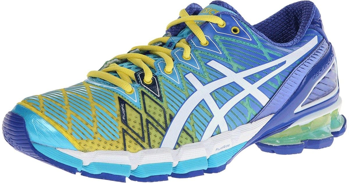 Asics Gel-kinsei 5 Running Shoe,yellow/white/turquoise,6 M Us in Blue | Lyst