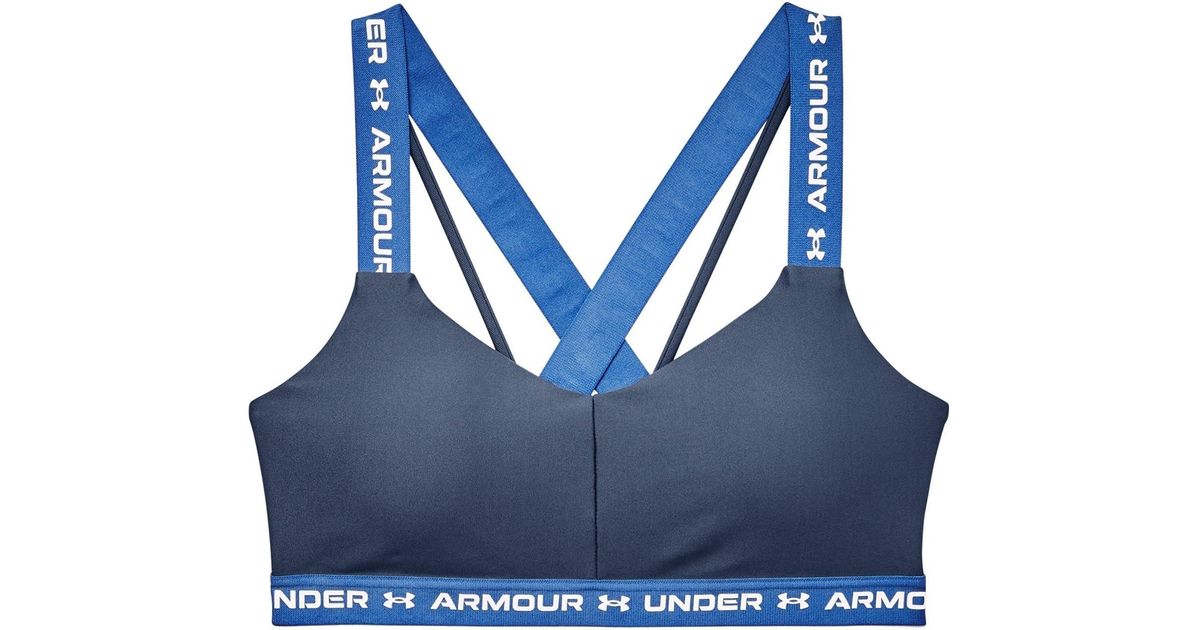 Under Armour Armour Crossback Low Impact Sports Bra in Blue