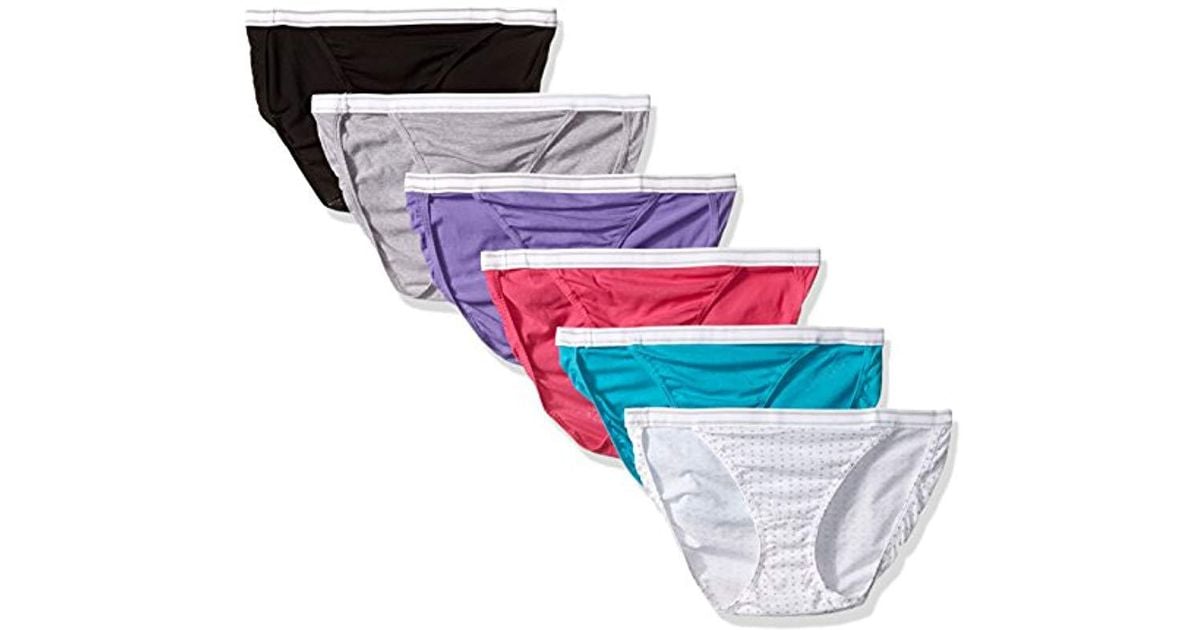 Hanes womens Ribbed Cotton Underwear 6-pack Hipster Panties, Assorted, 5 US  at  Women's Clothing store