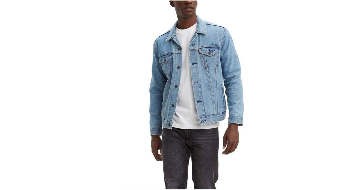 levi light stonewash trucker jacket