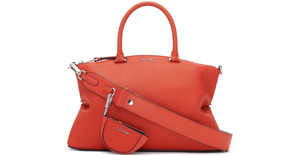 Calvin Klein Cypress 2 In 1 Top Zip Satchel in Red Lyst